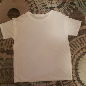 White Tshirt with ruffles